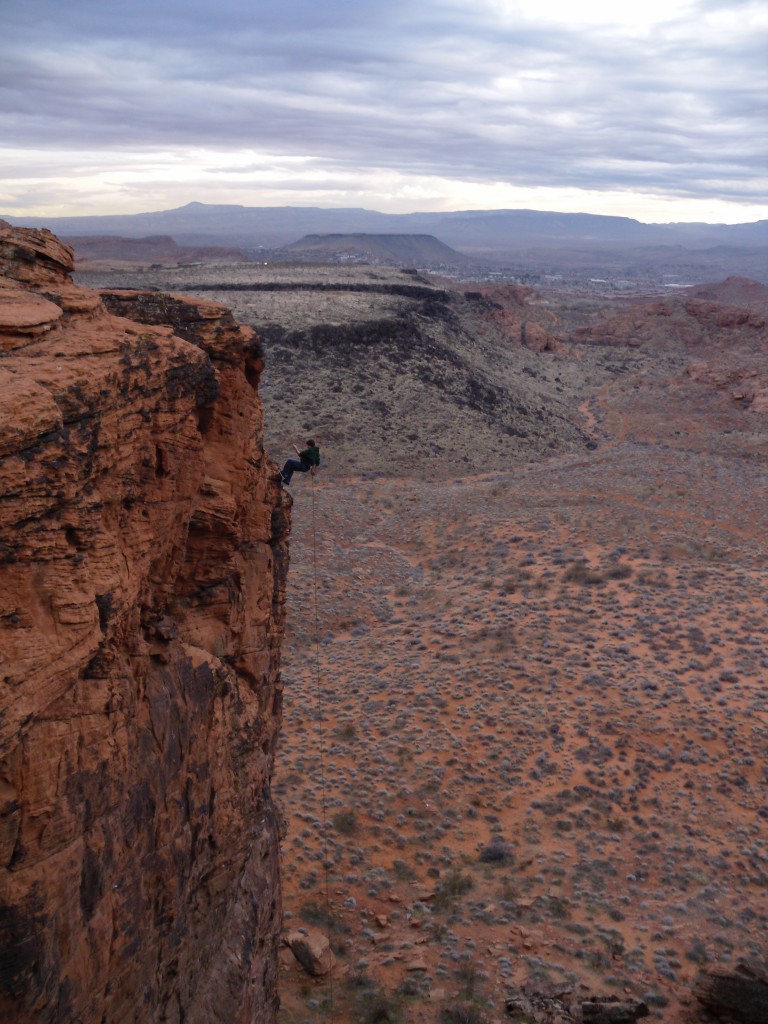 Rappelling Cougar Cliffs St. George