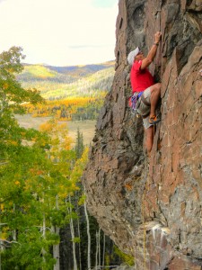 climbing the dogs bollicks 5.10c at the running scared wall